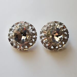 Elegant Clear Rhinestone Earrings